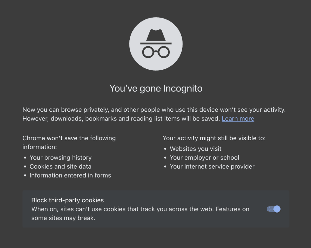 Google Incognito Mode